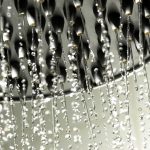 Water pouring from a low flow showerhead